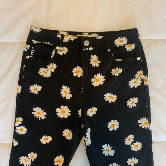 F21 high waisted daisy print pants - Picture 2 of 7